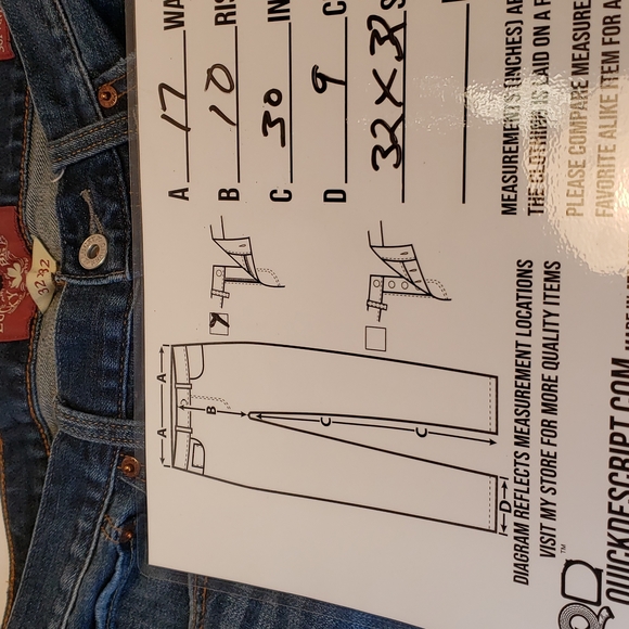 Size 32×32 Lucky Brand 361 vintage straight jeans   F18 - Picture 7 of 7